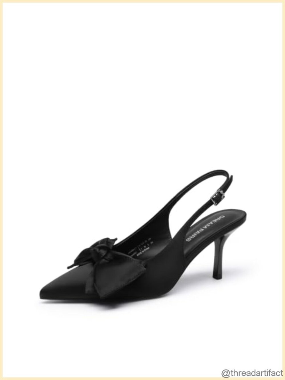 Women's Satin Slingback Pump Stiletto Heel Pointed Toe Bow Dress Shoes